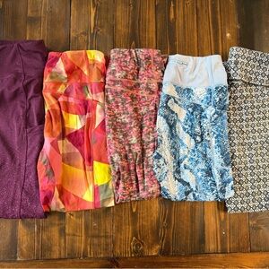 Set of Leggings Lot of 5- T by Talbots Performance Leggings Size Large L